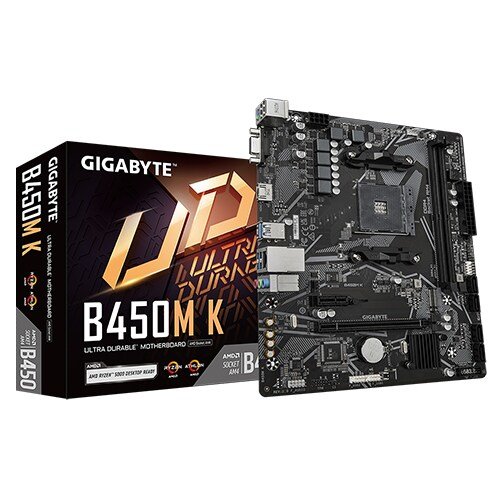 Tarjeta Madre Gigabyte B450M K, Micro-ATX, Socket AM4, AMD B450, 64GB DDR4, HDMI para AMD