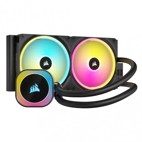 Corsair iCUE Link H115i RGB AIO Enfriamiento Líquido para CPU, 2x 140mm, hasta 2000RPM, Negro