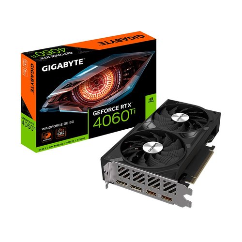 Tarjeta Gráfica GIGABYTE GeForce RTX 4060 Ti WINDFORCE OC, 8GB GDDR6, DLSS 3, Ray Tracing, Ada Lovelace