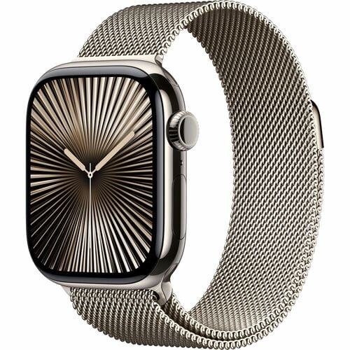 Apple Watch Series 10 GPS + Cellular, Caja de 42 mm Titanio Color Natural, Correa Milanés Color Natural