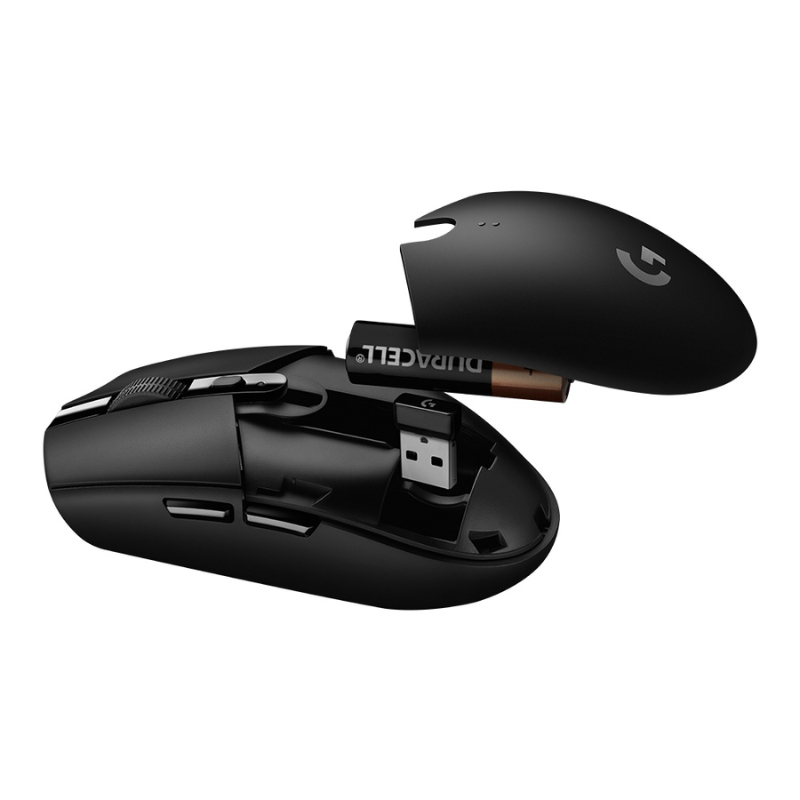 Ratón de Juego Logitech G305 - Radiofrecuencia - USB - Óptico - 6 Botón(es) - Negro - Inalámbrico - 12000 Dpi