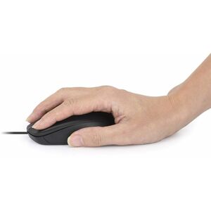 Mouse Optico Estándar USB Negro - Cable - 1000 Dpi - Rueda de Desplazamiento - Simétrico