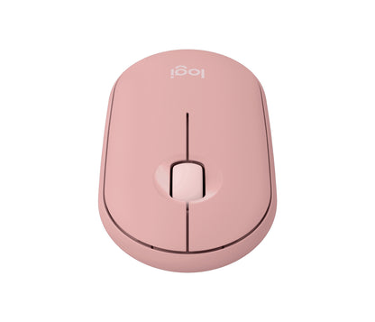 Mouse Logitech Pebble M350s - Bluetooth - USB - Óptico - 3 Botón(es) - Rosa - Inalámbrico - 10m - 4000 Dpi - Rueda de Desplazamiento - Simétrico - 1 X Aa Battery Supported