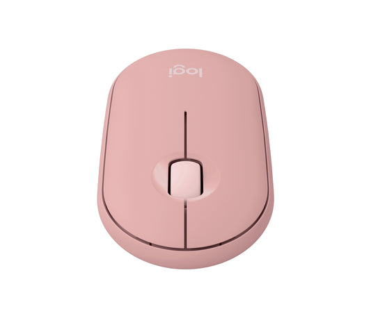 Mouse Logitech Pebble M350s - Bluetooth - USB - Óptico - 3 Botón(es) - Rosa - Inalámbrico - 10m - 4000 Dpi - Rueda de Desplazamiento - Simétrico - 1 X Aa Battery Supported