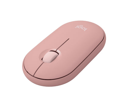 Mouse Logitech Pebble M350s - Bluetooth - USB - Óptico - 3 Botón(es) - Rosa - Inalámbrico - 10m - 4000 Dpi - Rueda de Desplazamiento - Simétrico - 1 X Aa Battery Supported