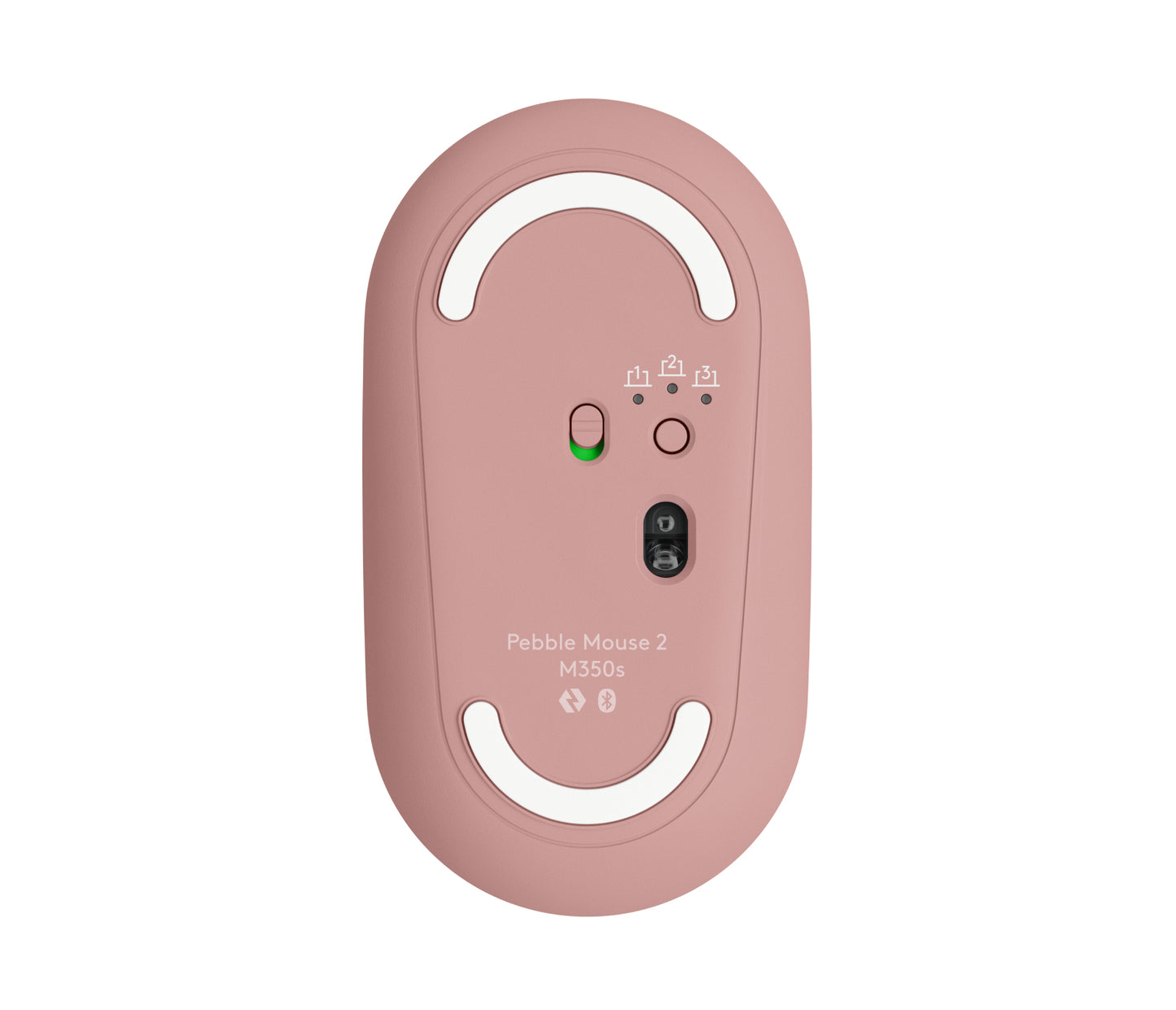 Mouse Logitech Pebble M350s - Bluetooth - USB - Óptico - 3 Botón(es) - Rosa - Inalámbrico - 10m - 4000 Dpi - Rueda de Desplazamiento - Simétrico - 1 X Aa Battery Supported