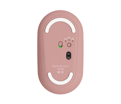 Mouse Logitech Pebble M350s - Bluetooth - USB - Óptico - 3 Botón(es) - Rosa - Inalámbrico - 10m - 4000 Dpi - Rueda de Desplazamiento - Simétrico - 1 X Aa Battery Supported