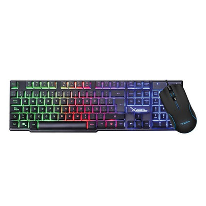Kit Xzeal Gamer Starter 2 en 1/teclado y Mouse/usb/luz/rainbow