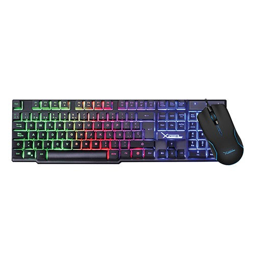 Kit Xzeal Gamer Starter 2 en 1/teclado y Mouse/usb/luz/rainbow