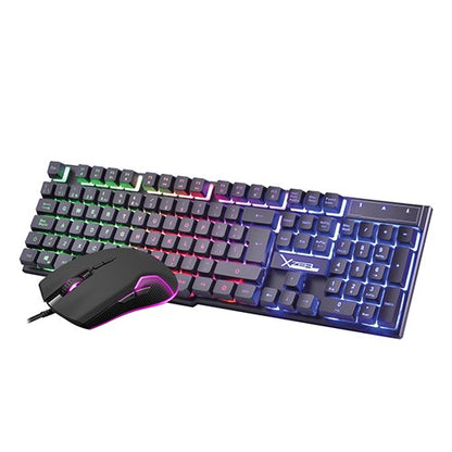 Kit Xzeal Gamer Starter 2 en 1/teclado y Mouse/usb/luz/rainbow