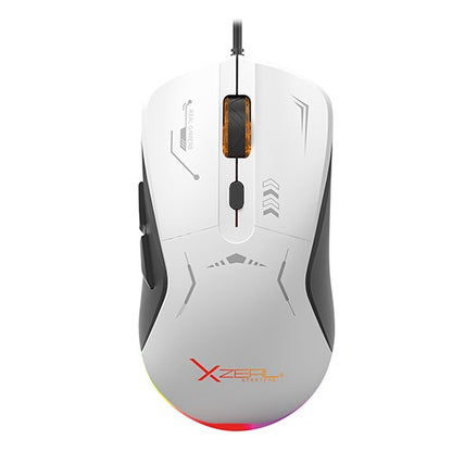 Mouse Gamer Xzeal Starter /7200 Dpi/6 Botones/rgb/blanco