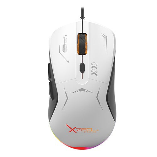 Mouse Gamer Xzeal Starter /7200 Dpi/6 Botones/rgb/blanco
