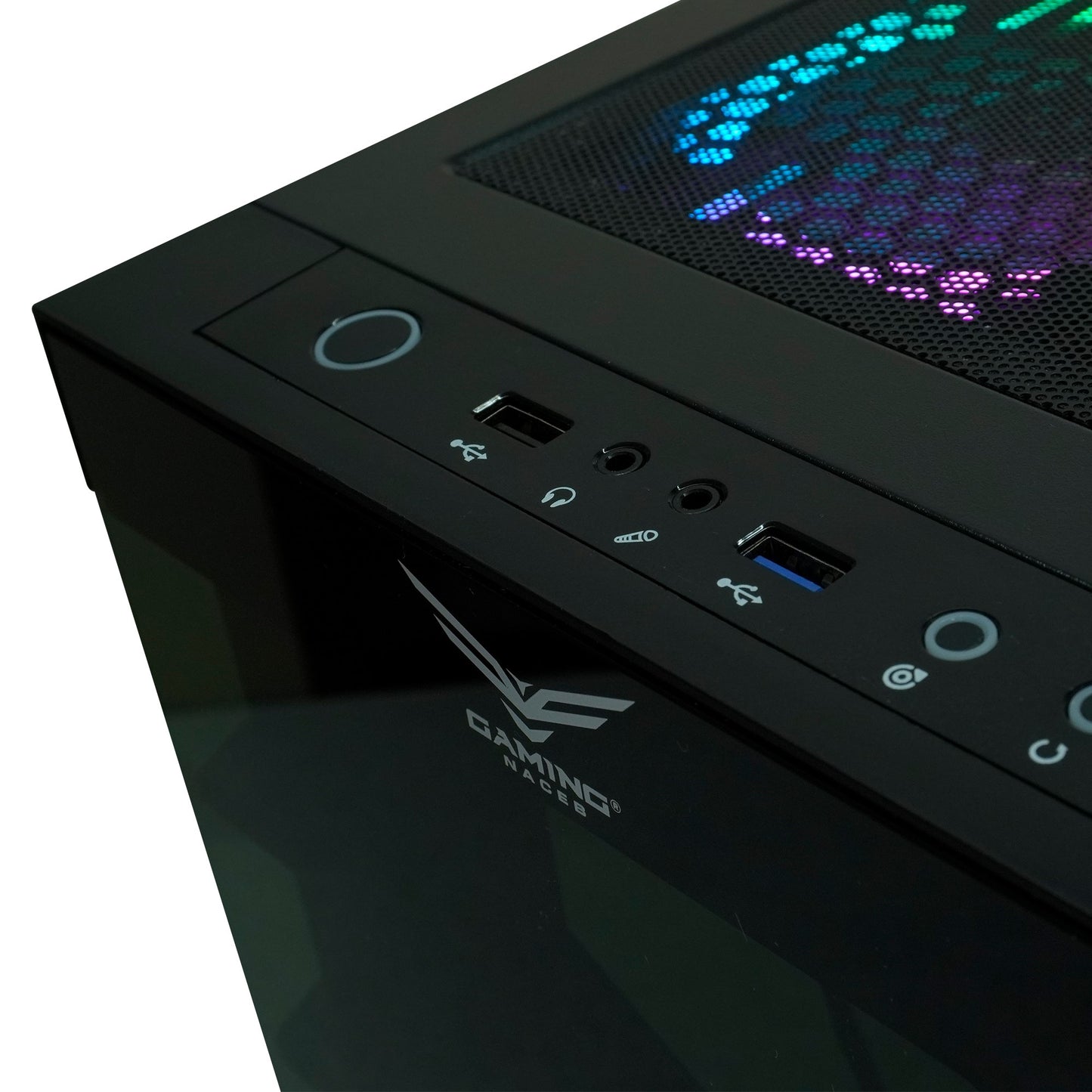 Gabinete Naceb Orion Cristal Templad RGB Full Tower Atx Negro