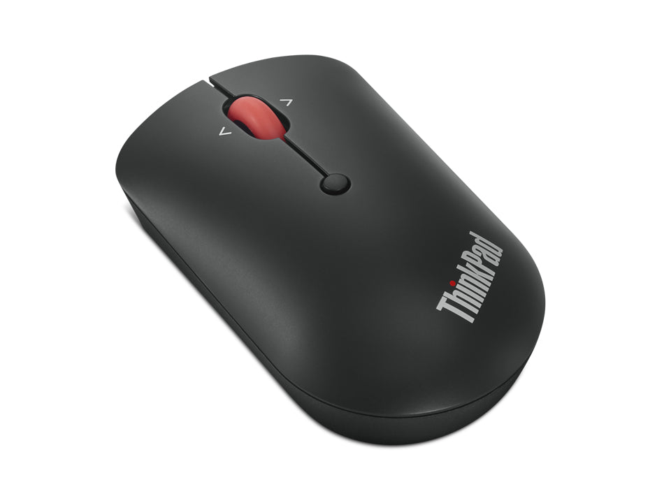 Mouse Lenovo Thinkpad - Radiofrecuencia - USB Tipo C - Óptico Azul - 6 Botón(es) - Negro - Inalámbrico - 2.40GHZ - 2400 Dpi - Rueda Inclinable - Simétrico