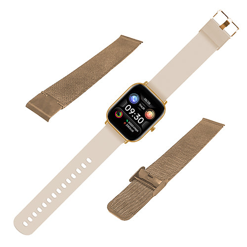 Smartwatch Xzeal STASWM3CD | Bluetooth 4.0, Podómetro, Correa Metálica Dorada