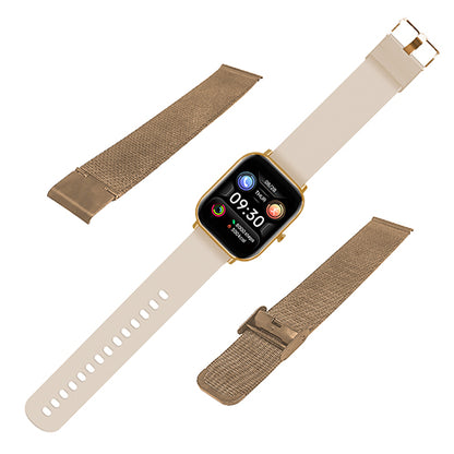 Smartwatch Xzeal STASWM3CD | Bluetooth 4.0, Podómetro, Correa Metálica Dorada