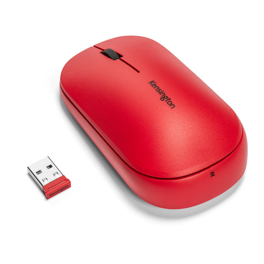 Mouse Kensington Suretrack Travel - Frecuencia Bluetooth/radio - USB 3.0 Typo a - Óptico - 3 Botón(es) - Rojo - 1 Caja - Inalámbrico - 10m - 2.40GHZ - 4000 Dpi - Rueda de Desplazamiento - Simétrico -