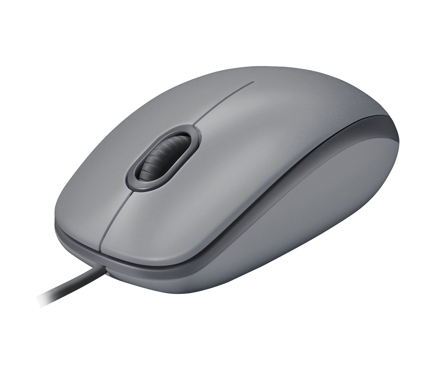 Mouse Logitech M110 - USB Tipo a - Óptico - 3 Botón(es) - Gris Medio - Cable - 1000 Dpi - Rueda de Desplazamiento - Simétrico