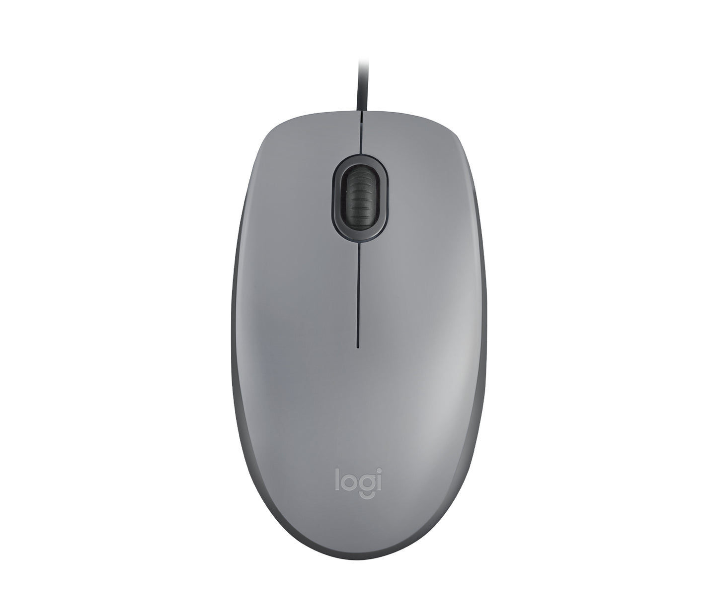 Mouse Logitech M110 - USB Tipo a - Óptico - 3 Botón(es) - Gris Medio - Cable - 1000 Dpi - Rueda de Desplazamiento - Simétrico