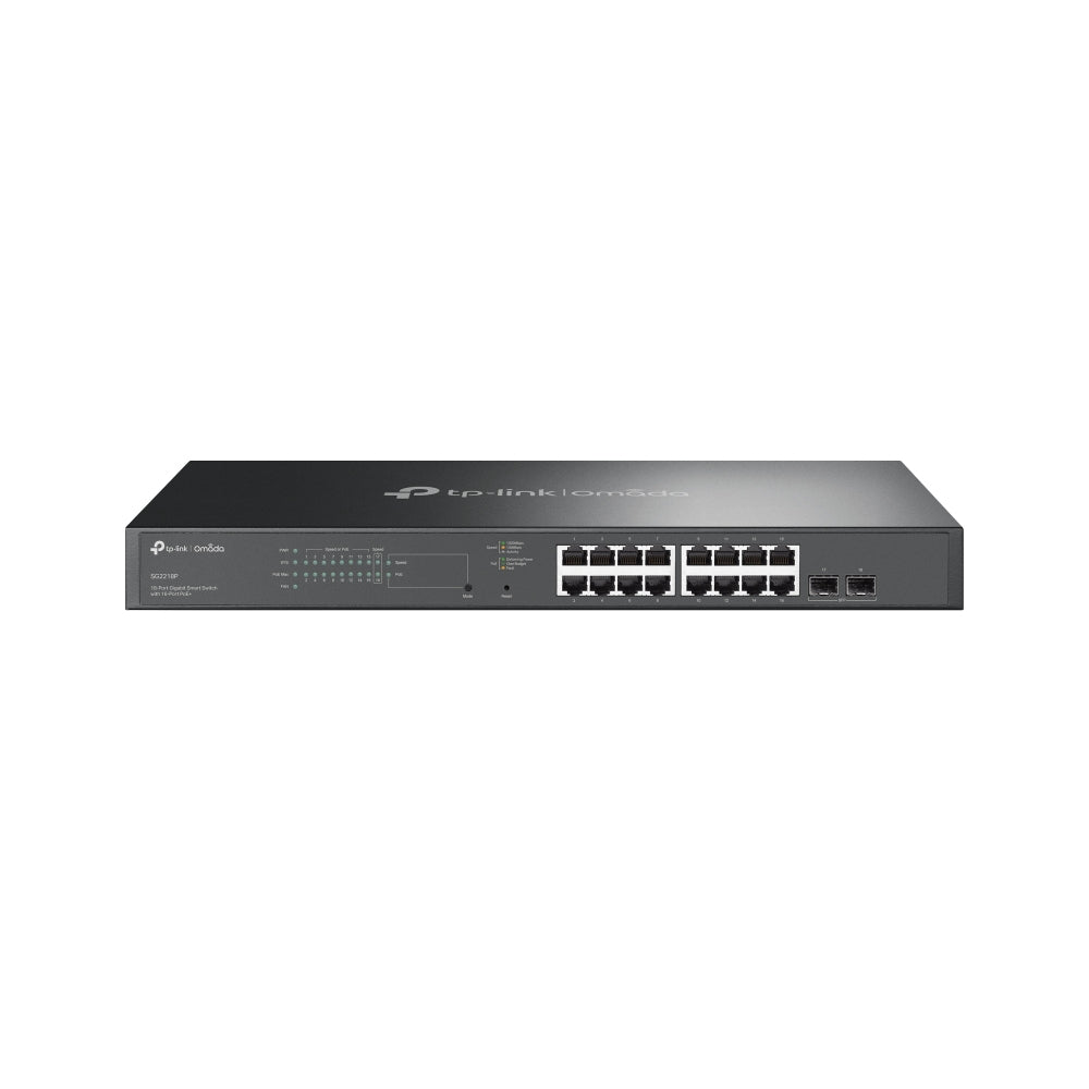 Conmutador TP-Link SG2218P | 16 Puertos Gigabit, 2 Ranuras SFP