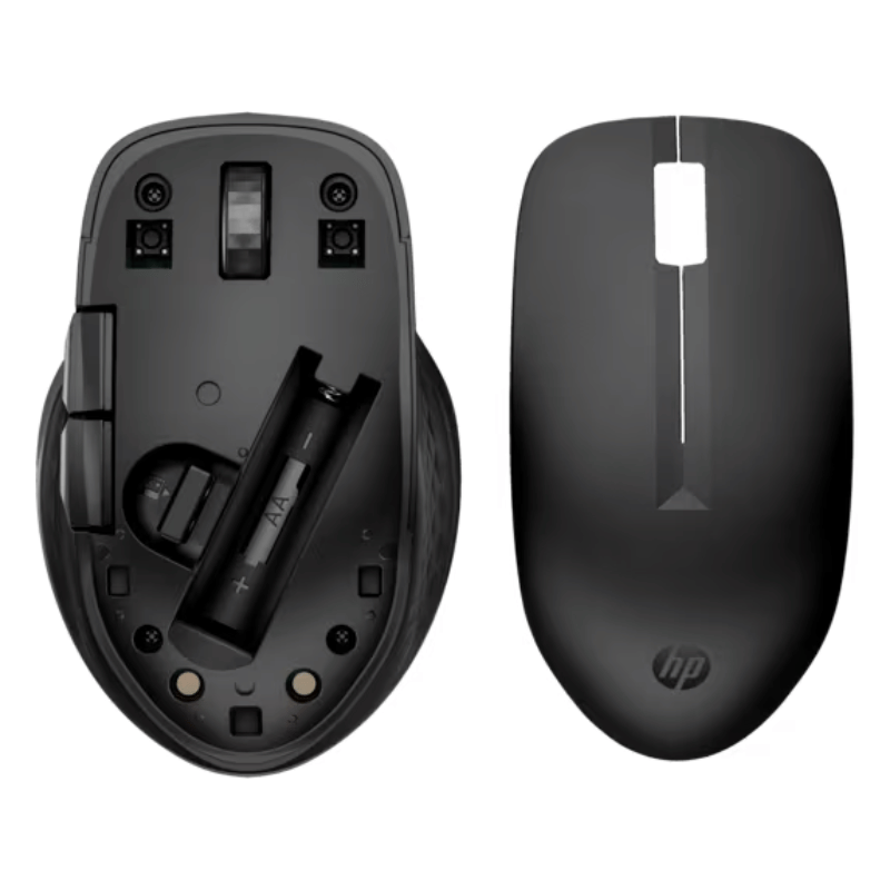 Mouse Inalámbrico Hp 435, Bluetooth® 5.0  y Wireless 2.4ghz, Hasta 4000 Ppp, 4 Botones Programables, Compatible Conmicrosoft Windows®  Macos®  Chromeos; Color Negro, 77 % de Plástico Reciclado