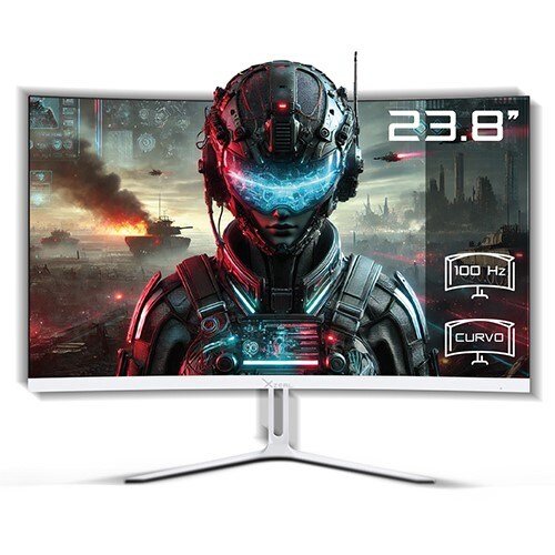 Monitor Xzeal 23.8" Xzeal XST-570-1 Panel Curvo VA FHD 100Hz 5ms 1xVGA + 1xHDMI + Vesa 100x100mm Blanco