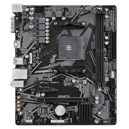 Tarjeta Madre Gigabyte B450M K, Micro-ATX, Socket AM4, AMD B450, 64GB DDR4, HDMI para AMD