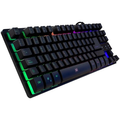 Teclado Gamer Vorago Start The Game RGB, Alámbrico, Negro (Español)