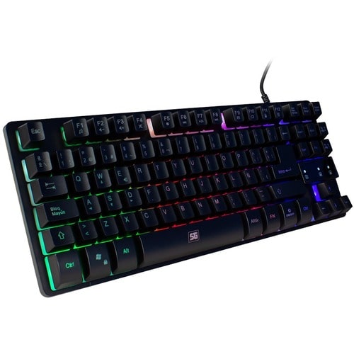 Teclado Gamer Vorago Start The Game RGB, Alámbrico, Negro (Español)