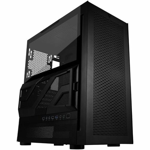 Gabinete Game Factor CSG800, Midi-Tower, ATX/EATX/Micro-ATX/Mini-ITX, USB 2.0/3.0, sin Fuente, sin Ventiladores Instalados, Negro