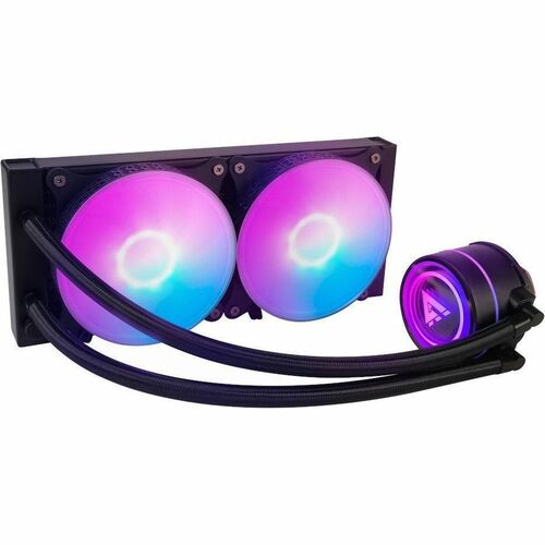 Game Factor LQG601 Enfriamiento Líquido para CPU, 2x 120mm, hasta 2550RPM, Negro