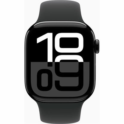 Apple Watch Series 10 GPS, Caja de 42 mm Aluminio Color Negro, Correa Deportiva S/M Color Negro