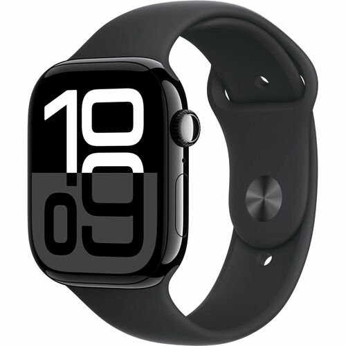 Apple Watch Series 10 GPS, Caja de 46 mm Aluminio Color Medianoche, Correa Deportiva M/L Color Negro