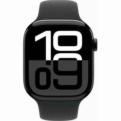 Apple Watch Series 10 GPS, Caja de 46 mm Aluminio Color Negro, Correa Deportiva S/M Color Negro