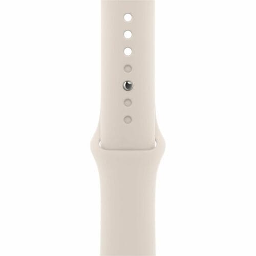 Apple Watch SE GPS, Caja de 40 mm Aluminio Color Plata, Correa Deportiva M/L Color Blanco Estelar