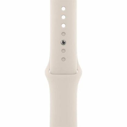 Apple Watch SE GPS, Caja de 40 mm Aluminio Color Plata, Correa Deportiva M/L Color Blanco Estelar