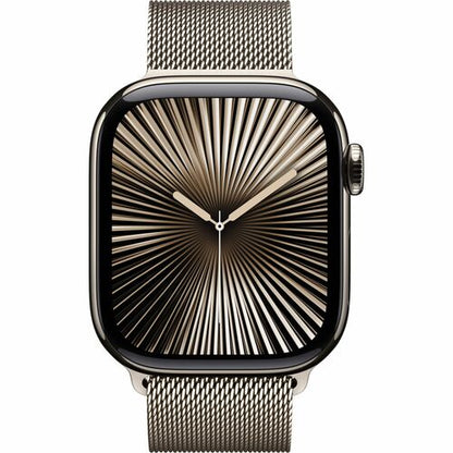 Apple Watch Series 10 GPS + Cellular, Caja de 42 mm Titanio Color Natural, Correa Milanés Color Natural