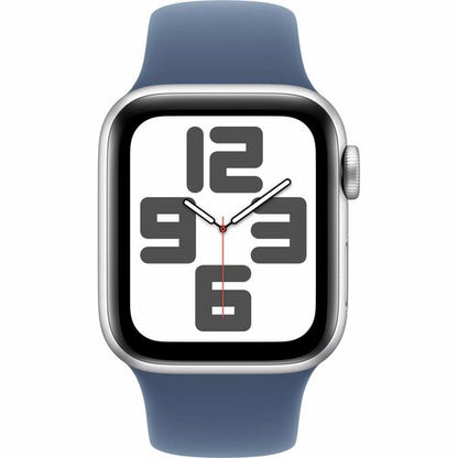 Apple Watch SE GPS, Caja de 44 mm Aluminio Color Plata, Correa Deportiva M/L Color Azul
