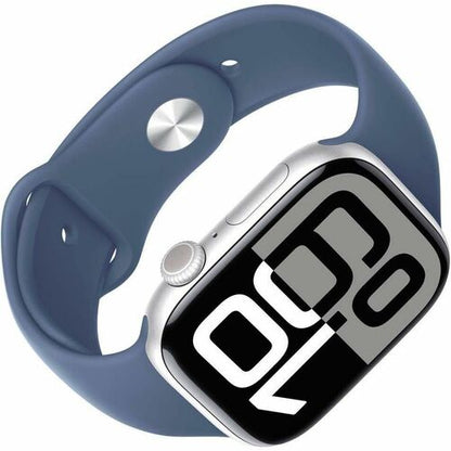 Apple Watch SE GPS, Caja de 44 mm Aluminio Color Plata, Correa Deportiva S/M Color Azul