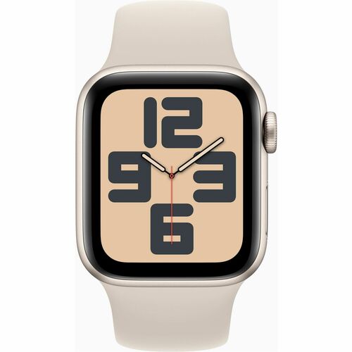 Apple Watch MXG73CL/A GPS, Caja de 44 mm Aluminio Color Blanco Estelar, Correa Deportiva S/M Color Blanco Estelar