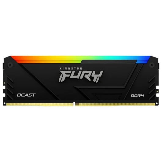 Memoria RAM Kingston FURY Beast RGB DDR4 DDR4, 3200MHz, 8GB, CL16, XMP