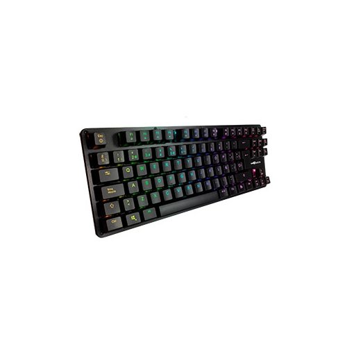 Teclado Gamer Game Factor KBG500 LED RGB, Teclado Mecánico, KRED Red, Alámbrico, USB, Negro, Español
