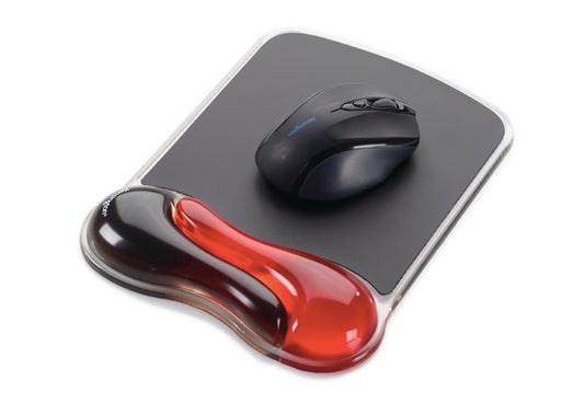Mouse Pad Kensington P5116 | Doble Gel, Color Negro/Rojo