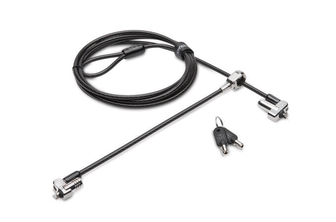 Kensington N17 Cable de Bloqueo para Portátil, Monitor, Disco Duro, Base de Conexión, Tableta - 1.83m Cable - Candado de Llave/t-bar Patentado - Acero Al Carbono, Plástico - para Portátil, Monitor,