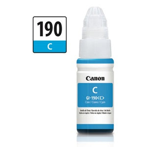 Cartucho de Tinta Canon GI-190 Inyección de Tinta - Azul Ciánico - Original - 1 - 70 Ml