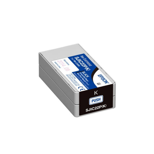 Cartucho de Tinta Epson Durabrite Ultra Sjic22p(k) Inyección de Tinta - Negro - Original - Inyección de Tinta