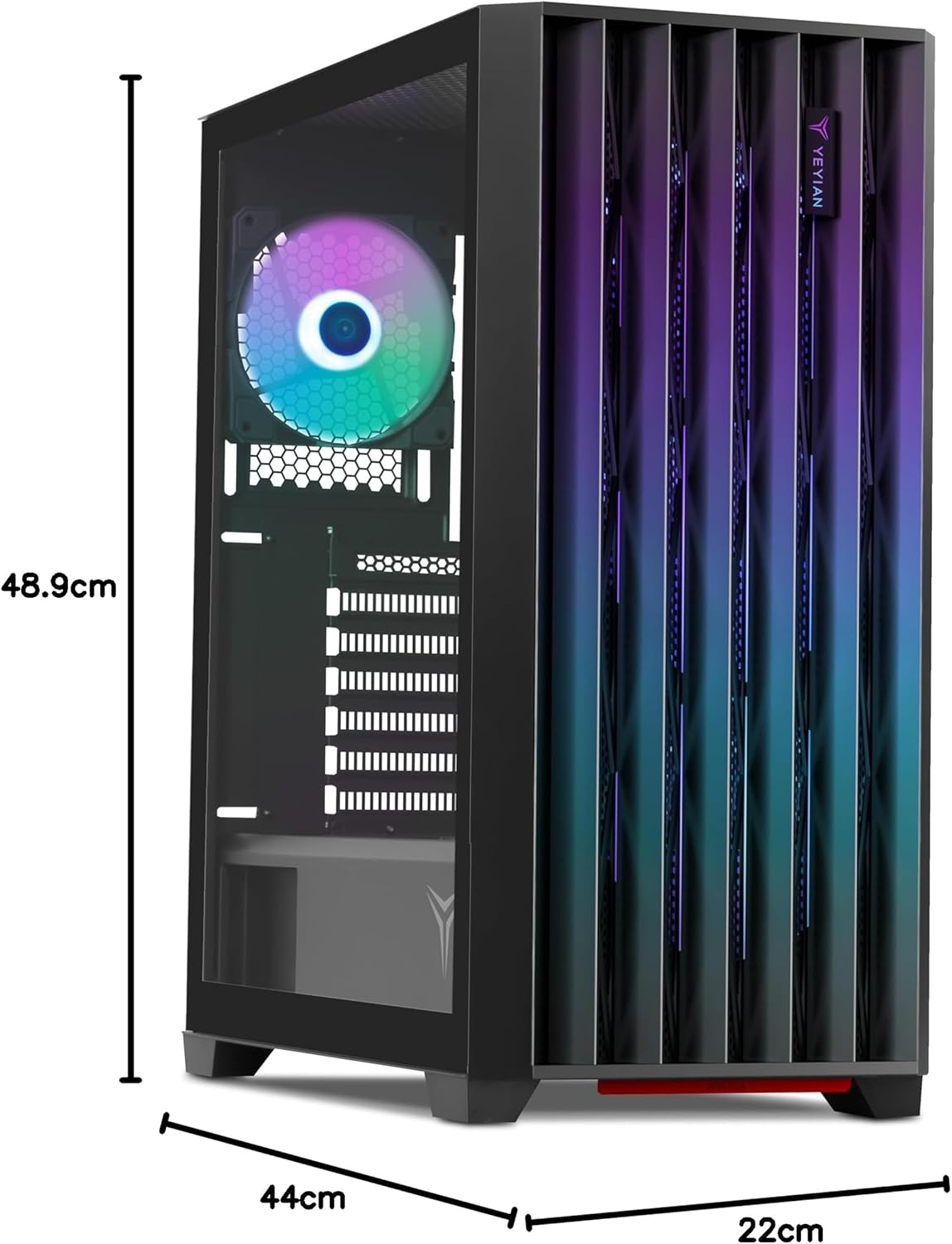 GABINETE GAMER XZEAL IR02/MICRO ATX/4 FAN ARGB/CRISTAL TEMPLADO/BLANCO