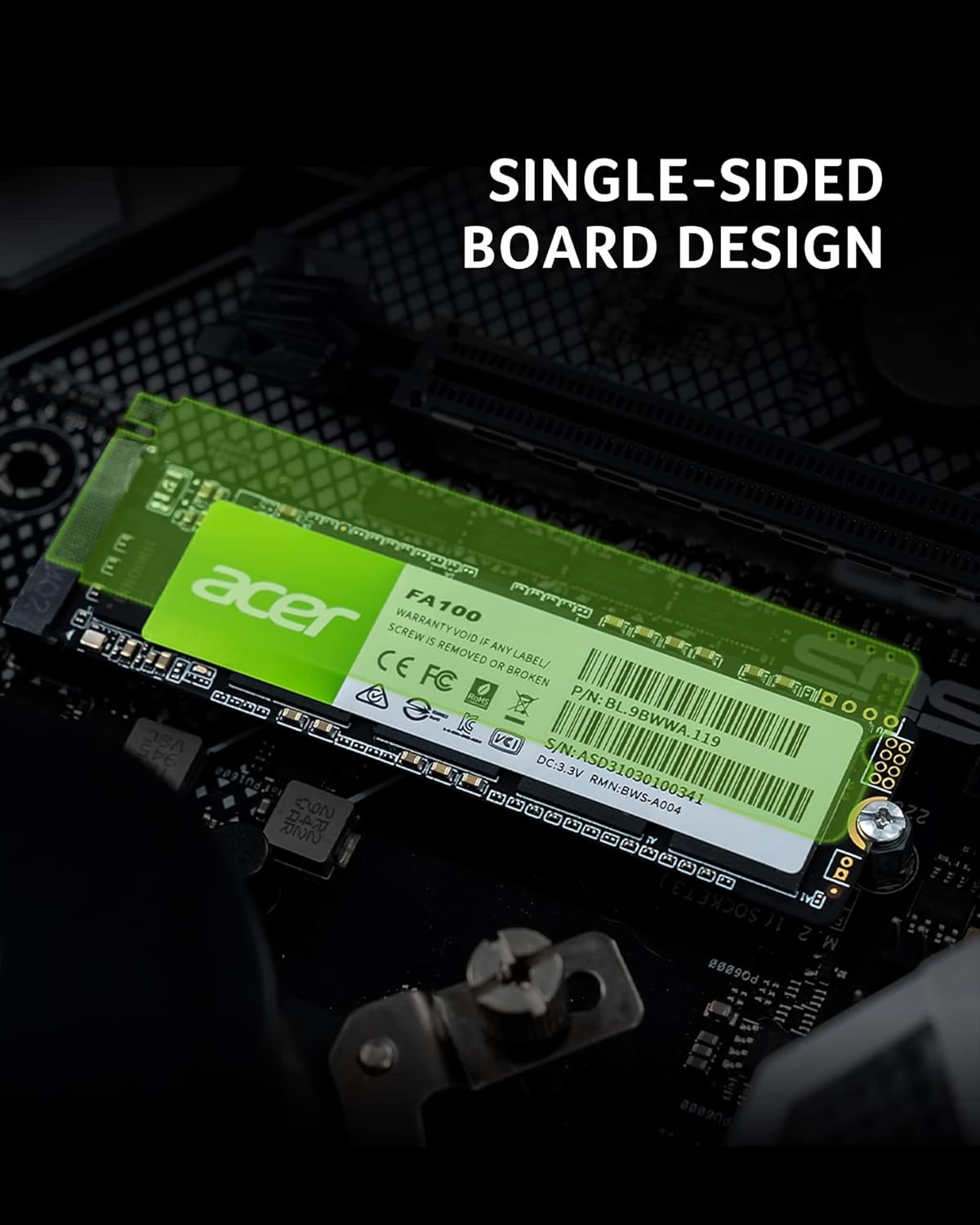 SSD Acer FA100 | 1TB, Velocidad de Lectura 500MB/s