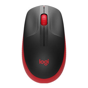 Mouse Inalámbrico Logitech M190 | Ambidiestro, Tamaño Regular, Color Rojo