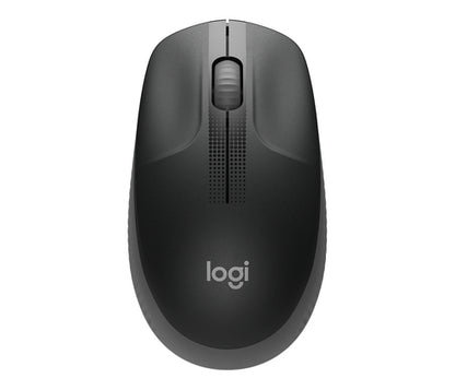 Mouse Logitech M190 Tama?o Completo - USB - Óptico - 3 Botón(es) - Carbón - Inalámbrico - 1000 Dpi - Rueda de Desplazamiento - Grande Tamaño de la Mano/palma